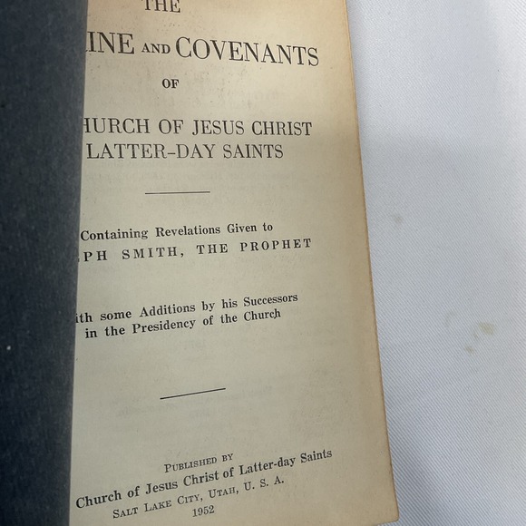 Church Of‎ Jesus Christ Of Latter Day Saints Prayer Books Pearl Of Great Price - Picture 11 of 14